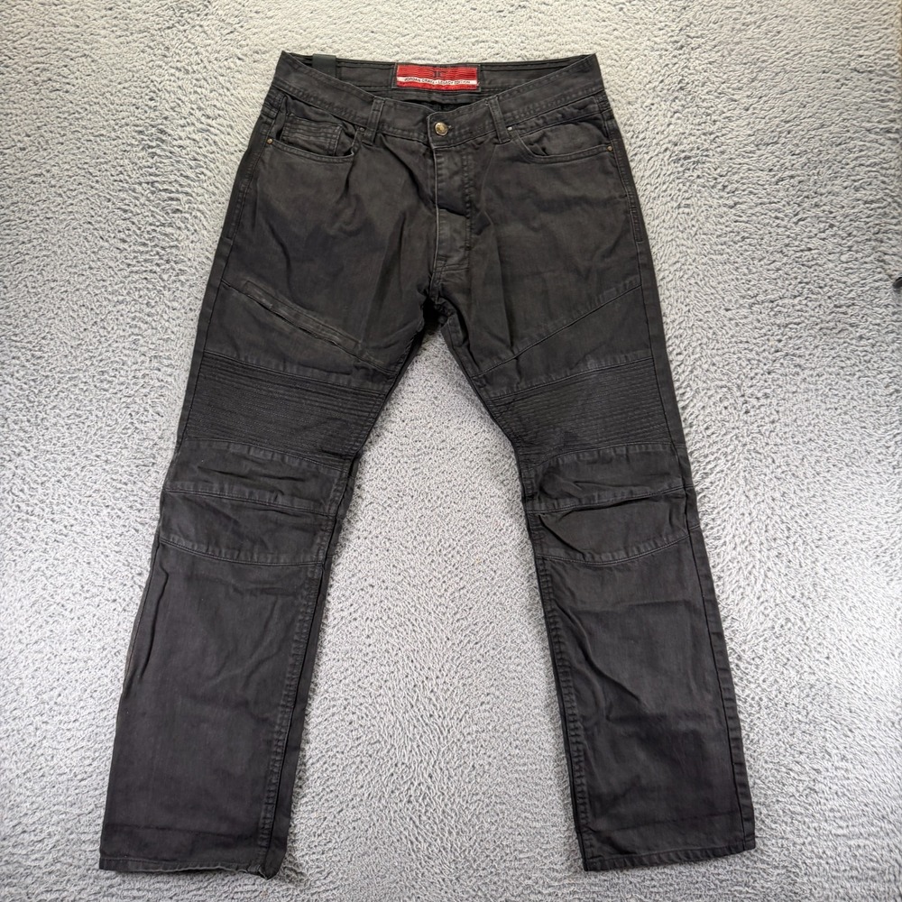 Jordan Craig Jeans Mens 34x32 Black Cotton Denim Straight Leg Travel Workwear